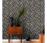 Livingwalls Papier peint intissé 394302 Jungle - 10,05 m x 0,53 m pour 5,33 m² - Noir et blanc