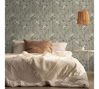 Livingwalls Papier peint intissé 394343 Jungle - Gris crème - 10,05 m x 0,53 m pour 5,33 m²