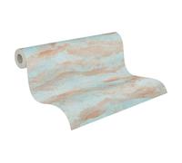 Livingwalls papier peint intissé à effet métallique en bleu clair, marron, métallisé - papier peint décoratif 10,05 x 0,53 m Made in Germany - 786565