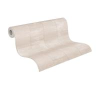 Livingwalls papier peint intissé à motif à rayures en beige, gris, argenté - papier peint de design contemporain 10,05 x 0,53 m Made in Germany - 781292