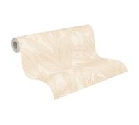 A.S. Création Vliestapete mit Blatt-Struktur in Beige, Creme, Braun, Grün - Florale Blättertapete 10,05 m x 0,53 m by COSMOPOLITAN - 790642