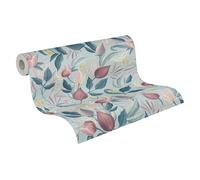 Livingwalls papier peint intissé à motifs de fleurs et de feuilles bleu, rose et rose - papier peint floral 10,05 m x 0,53 m de COSMOPOLITAN - 790621