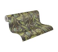 Livingwalls Papier peint intissé Jungle 394131 Papier peint intissé Motif jungle Noir/vert 10,05 m x 0,53 m pour 5,33 m²