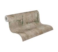 Livingwalls papier peint intissé motif béton marron, gris et vert - papier peint industriel moderne 10,05 m x 0,53 m de COSMOPOLITAN - 790854