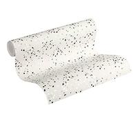 Livingwalls papier peint intissé New Walls 50's Glam 10,05 m x 0,53 m blanc métallisé noir 373942 37394-2