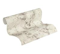 A.S. Création papier peint intissé New Walls Cosy & Relax 10,05 m x 0,53 m blanc crème gris 374202 37420-2