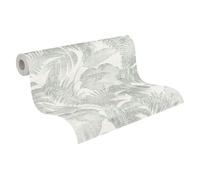 Livingwalls Papier Peint Intissé New Walls Cosy & Relax - Effet Jungle, Palmier - 10,05 m x 0,53 m - Crème, Beige, Vert - 373964 37396-4
