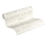 Livingwalls papier peint intissé New Walls Loft Living papier peint brique 10,05 m x 0,53 m blanc gris 374222 37422-2