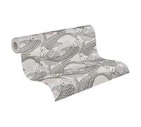 Livingwalls Papier Peint Japonais Metropolitan Stories 2 A.S. Création Mio - Tokio Papier peint intissé 10.05 m x 0.53 m Beige Gris Métallisé Fabriqué en Allemagne 378591 37859-1