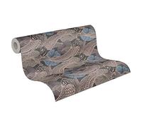 Papier Peint Japonais Metropolitan Stories 2 A.S. Création Mio - Tokio Papier peint intissé 10.05 m x 0.53 m Bleu Métallisé Noir Fabriqué en Allemagne 378594 37859-4