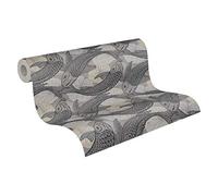 Livingwalls Papier Peint Japonais Metropolitan Stories 2 A.S. Création Mio - Tokio Papier peint intissé 10.05 m x 0.53 m Beige Gris Noir Fabriqué en Allemagne 378593 37859-3