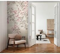 Livingwalls papier peint panoramique intissé à motif de fleurs en crème, rose, vert - papier peint panoramique mural floral 8,80 m x 0,53 m collection COSMOPOLITAN - 791448