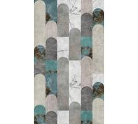 Livingwalls Papier peint photo 398341 - Effet 3D en gris, bleu, blanc - Papier peint intissé de qualité supérieure avec motif sur 1,59 m x 2,80 m - Fabriqué en Allemagne