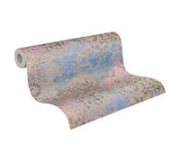 Papier Peint Vintage Metropolitan Stories 2 A.S. Création Antonio - Barcelona Papier peint intissé 10.05 m x 0.53 m Beige Bleu Brun Fabriqué en Allemagne 378581 37858-1