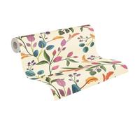 Livingwalls Anna D'Andrea papier peint intissé Floral 10,05 m x 0,53 m - crème, vert, violet, bleu - papier peint lisse - 782111