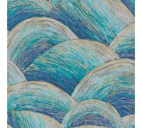 Livingwalls Travel Styles Papier peint intissé Motif écailles bleues et turquoises 10,05 x 0,53 m