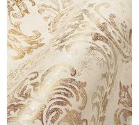 Livingwalls Travel Styles Papier peint intissé style baroque blanc et doré - Papier peint mural classique pour différentes pièces - 10,05 m x 0,53 m