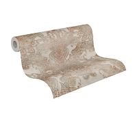 Livingwalls Travel Styles Papier peint intissé vintage Beige et gris Papier peint oriental pour différentes pièces 10,05 m x 0,53 m