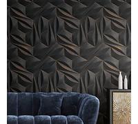 Livingwalls Papier peint non tissé Travel Styles Motif 3D gris et doré 1,59 x 2,80 m
