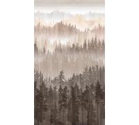 Livingwalls Travel Styles Papier peint non tissé Motif forêt Marron et beige Papier peint scandinave pour différentes pièces 1,59 m x 2,80 m