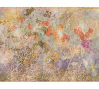 Livingwalls WTD 382641 The Wall Papier peint décoratif Motif floral vintage Orange Violet 2,8 x 3,71 m