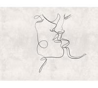 Livingwalls WTD 382841 The Wall 382841 Papier peint photo Motif visage Beige et noir 2,8 x 3,71 m