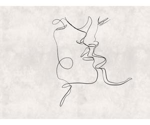 Livingwalls WTD 382841 The Wall 382841 Papier peint photo Motif visage Beige et noir 2,8 x 3,71 m