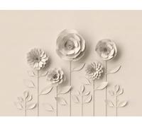 Livingwalls WTD 382931 The Wall 3D Papier peint photo Motif fleurs Beige 2,8 x 3,71 m