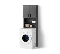 Livinity Armoire pour Machine à Laver Ronco, Anthracite Haute Brillance, 64x190.5cm