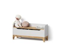 Livinity Coffre à Jouets Mailo, Blanc/Artisan, 107.2x50cm