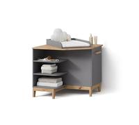 Livinity Commode à Langer Mailo, Gris/Artisan, avec porteEspace de Jeu et de Lecture avec Un Facteur de Confort