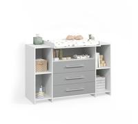 Livinity Commode à Langer Torino Blanc/Gris