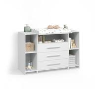 Livinity Commode à Langer Torino Blanc | XL avec tiroirs