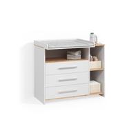 Livinity Commode à Langer Torino Chêne Blanc/Force de l'or