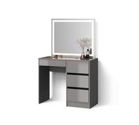 Livinity Ensemble de Maquillage Imola, Gris, avec Miroir LED