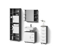 Livinity Ensemble de Meubles de Salle de Bain Eisak, Anthracite, 4 Parties