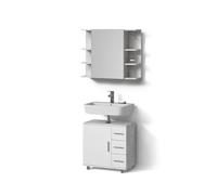 Livinity Ensemble de Meubles de Salle de Bain Eisak, Béton, 2 Parties