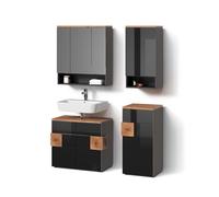 Livinity Ensemble de Meubles de Salle de Bain Tanaro, Anthracite, 4 Parties