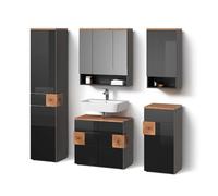 Livinity Ensemble de Meubles de Salle de Bain Tanaro, Anthracite, 5 pièces