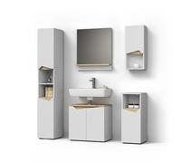 Livinity Ensemble de Meubles de Salle de Bain Timavo, Blanc, 5 pièces