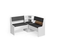 Livinity Groupe de banquettes d'angle Tiberio, Blanc, 120x120cm sans Table