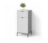 Livinity Meuble Middle ATERNO, Blanc, 40x87cm avec Porte et tiroir