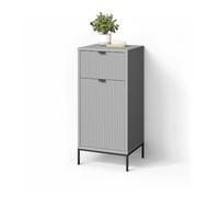 Livinity Meuble Salle de Bain ATERNO, Gris, 40x87cm avec Porte et tiroir