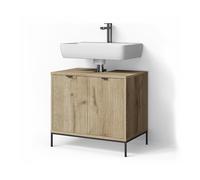 Livinity Meuble sous-lavabo ATERNO, Chêne Viking, 70x63cm
