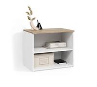 Livinity Meuble TV Piave, Blanc/Sonoma, 60x50cm