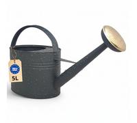 Livlig Arrosoir 5 Litres, Arrosoir pour Fleurs pour Jardin & Balcon, Arrosoir en Métal de Haute Qualité 5L en Métal Zingué et Douchette Détachable, Arrosoir Rétro avec Douchette en Laiton, Anthracite