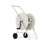 LIVLIG Dévidoir de Tuyau en métal, Dévidoir de Tuyau de Jardin Premium, Enrouleur de Tuyau Universel Made in Europe, jusqu'à 50 m de Tuyau de Jardin, Couleur: Greige