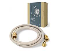 LIVLIG kit de raccordement 1/2" 2m, tuyau de raccordement sur chariot, tuyau d'arrosage court avec adaptateurs en laiton, beige