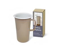 LIVLIG Pichet en émail 2 l, pour camping, pique-nique, cuisine extérieure, usage décoratif, beige