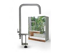 LIVLIG Robinet d'extérieur mobile, en acier inoxydable, robinet d'eau froide pour cuisine extérieure, robinet flexible de jardin, pivotant à 360°